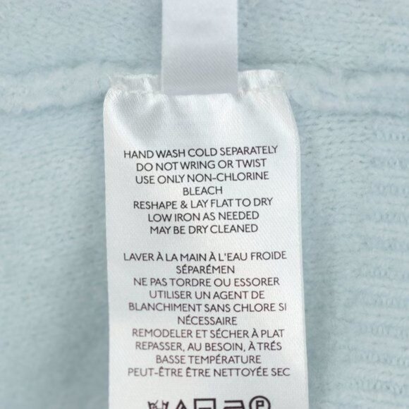 Pilcro Women's XXS Blue Wool Blend Cowlneck Short Sleeve Sweater - Picture 6 of 7